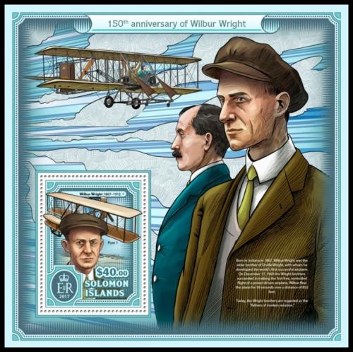 Poštovní známka Šalamounovy ostrovy 2017 Wilbur Wright Mi# Block 631 Kat 12€