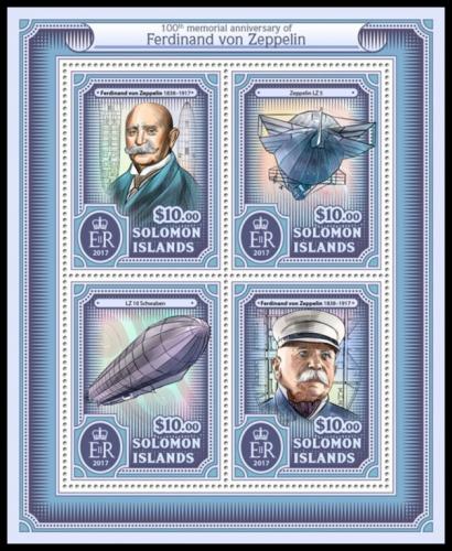 Potovn znmky alamounovy ostrovy 2017 Zeppelin Mi# 4406-09 Kat 12 - zvtit obrzek