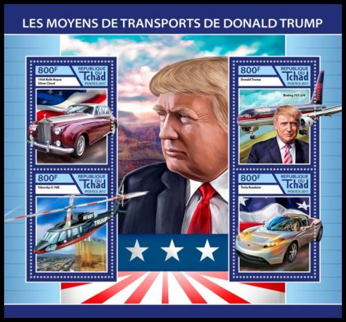 Potovn znmky ad 2017 Prezident Donald Trump Mi# 3126-29 Kat 13 - zvtit obrzek