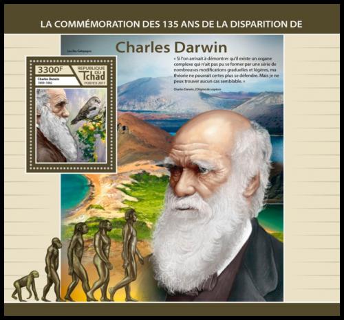 Potovn znmka ad 2017 Charles Darwin Mi# Block 730 Kat 13