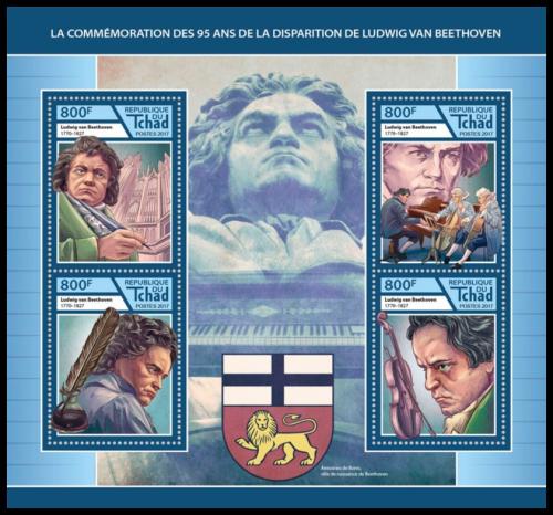 Potovn znmky ad 2017 Ludwig van Beethoven Mi# 3156-59 Kat 13