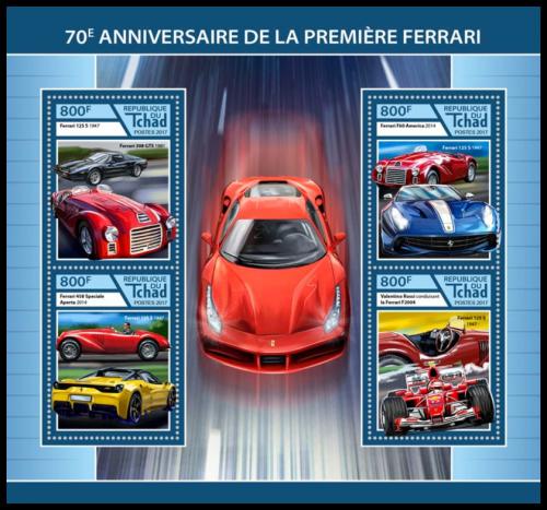 Potovn znmky ad 2017 Ferrari Mi# 3176-79 Kat 13