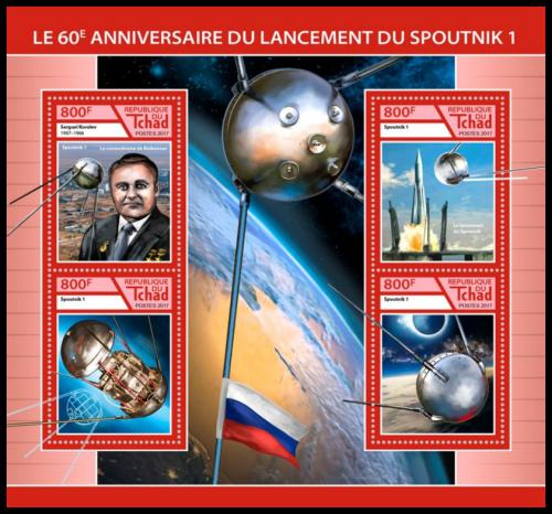 Potovn znmky ad 2017 Sputnik 1, 60. vro Mi# 3181-84 Kat 13 - zvtit obrzek
