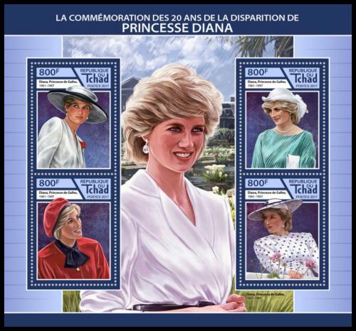 Potovn znmky ad 2017 Princezna Diana Mi# 3186-89 Kat 13