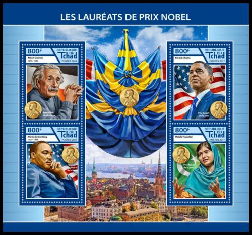 Potovn znmky ad 2017 Laureti Nobelovy ceny Mi# 3196-99 Kat 13 - zvtit obrzek