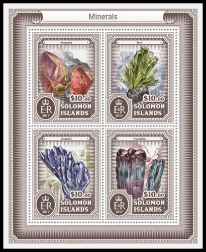 Poštovní známky Šalamounovy ostrovy 2017 Minerály Mi# 4371-74 Kat 12€