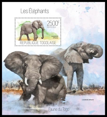 Poštovní známka Togo 2013 Sloni Mi# Block 877 Kat 10€