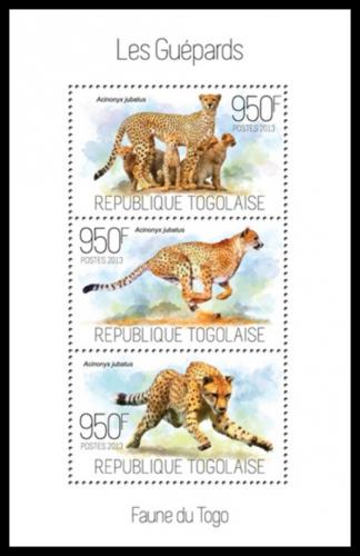 Poštovní známky Togo 2013 Gepardi Mi# 5275-77 Kat 11€