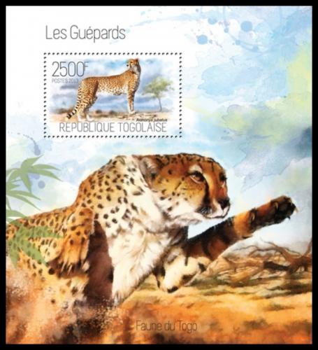 Poštovní známka Togo 2013 Gepardi Mi# Block 878 Kat 10€