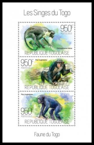 Poštovní známky Togo 2013 Opice Mi# 5279-81 Kat 11€