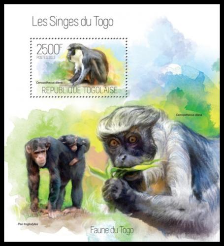 Poštovní známka Togo 2013 Opice Mi# Block 879 Kat 10€