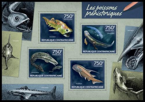Poštovní známky SAR 2014 Prehistorické ryby Mi# 4620-23 Kat 14€