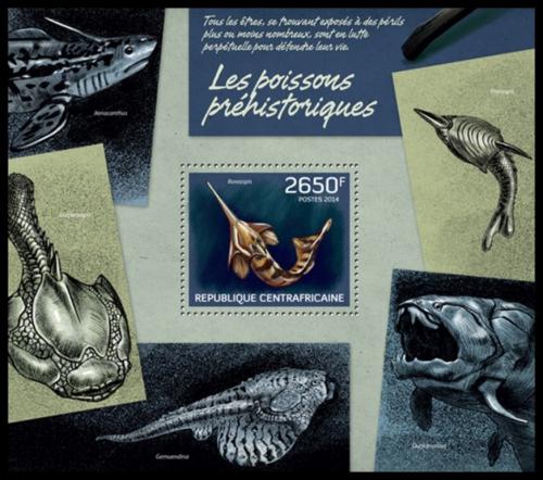 Poštovní známka SAR 2014 Prehistorické ryby Mi# Block 1137 Kat 12€