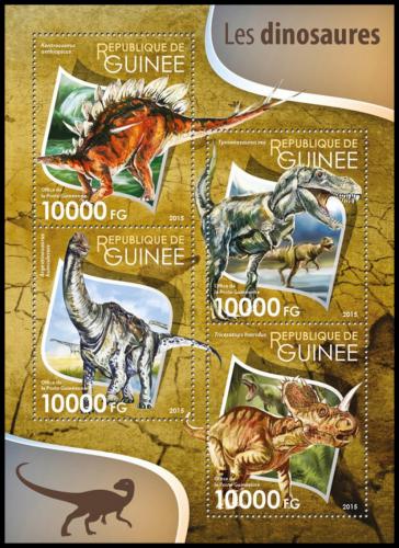 Potovn znmky Guinea 2015 Dinosaui Mi# 11423-26 Kat 16 - zvtit obrzek