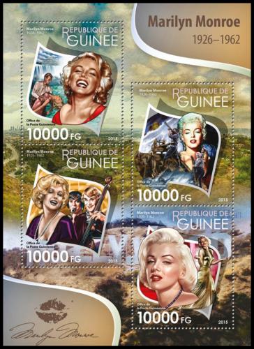 Potovn znmky Guinea 2015 Marilyn Monroe Mi# 11503-06 Kat 16 - zvtit obrzek