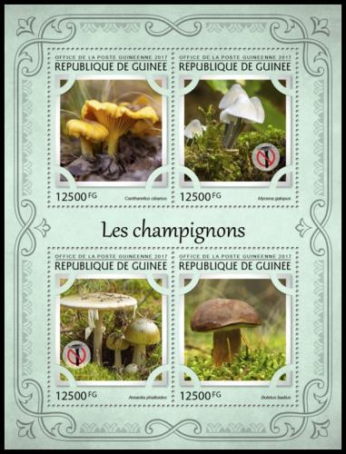 Poštovní známky Guinea 2017 Houby Mi# 12156-59 Kat 20€