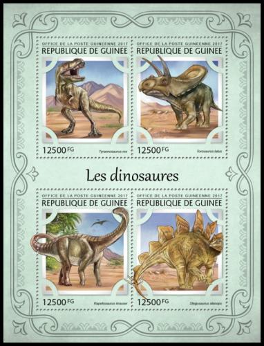 Potovn znmky Guinea 2017 Dinosaui Mi# 12186-89 Kat 20