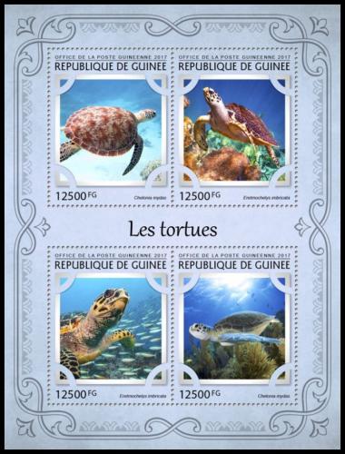 Poštovní známky Guinea 2017 Želvy Mi# 12196-99 Kat 20€
