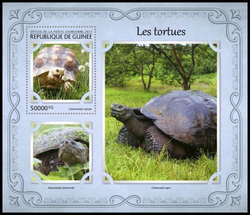 Poštovní známka Guinea 2017 Želvy Mi# Block 2735 Kat 20€