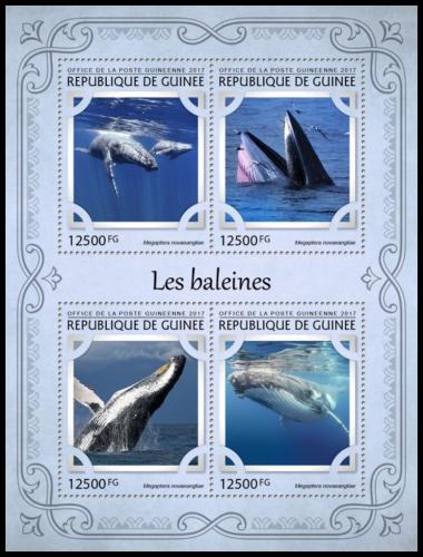 Poštovní známky Guinea 2017 Velryby Mi# 12226-29 Kat 20€