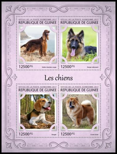 Poštovní známky Guinea 2017 Psi Mi# 12246-49 Kat 20€