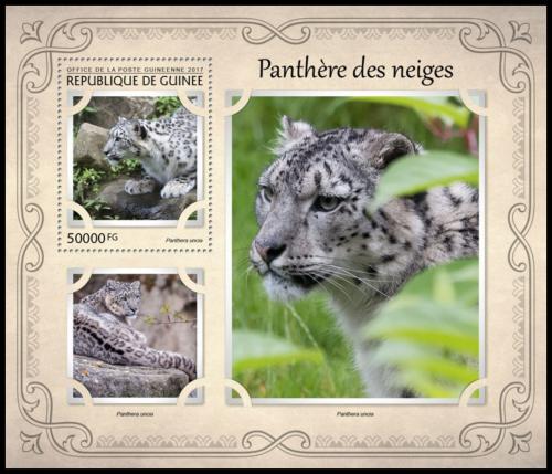 Poštovní známka Guinea 2017 Irbis Mi# Block 2747 Kat 20€