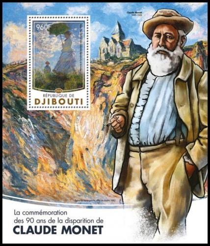 Poštovní známka Džibutsko 2016 Umìní, Claude Monet Mi# Block 189 Kat 12€