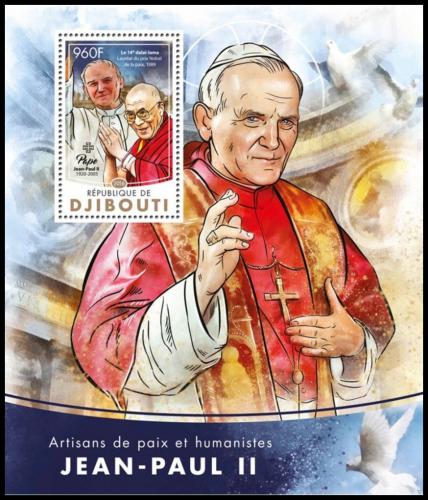 Potovn znmka Dibutsko 2016 Pape Jan Pavel II. Mi# Block 196 Kat 12 - zvtit obrzek
