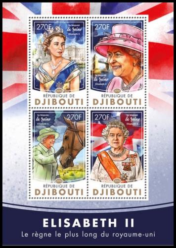 Poštovní známky Džibutsko 2016 Královna Alžbìta II. Mi# 994-97 Kat 12€