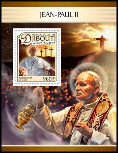 Potovn znmka Dibutsko 2017 Pape Jan Pavel II. Mi# Block 628 Kat 10 - zvtit obrzek