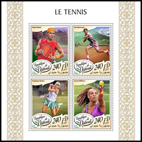 Potovn znmky Dibutsko 2017 Tenis Mi# 1801-04 Kat 10
