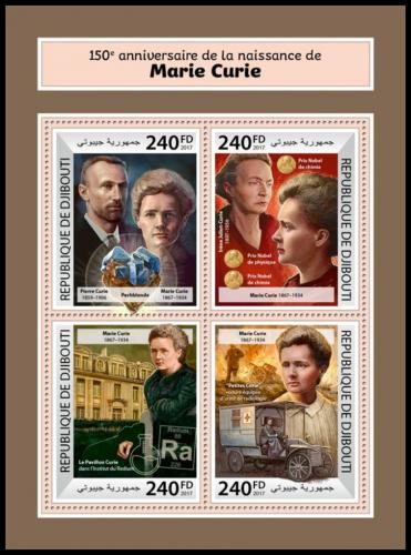 Poštovní známky Džibutsko 2017 Marie Curie Mi# 1876-79 Kat 10€