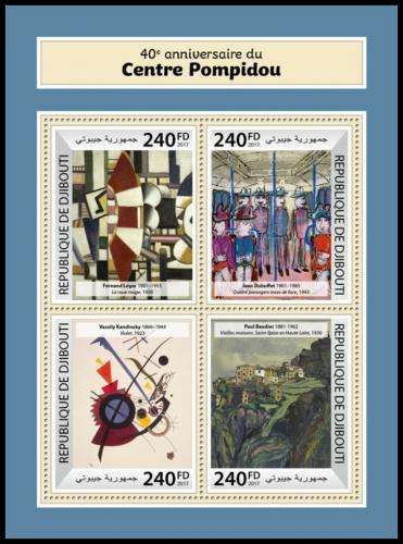 Poštovní známky Džibutsko 2017 Kulturní centrum Pompidou Mi# 1926-29 Kat 10€
