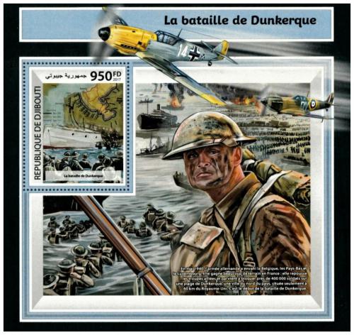 Poštovní známka Džibutsko 2017 Bitva u Dunkerque Mi# Block 1002 Kat 10€