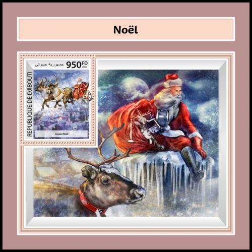 Poštovní známka Džibutsko 2017 Vánoce Mi# Block 1012 Kat 10€