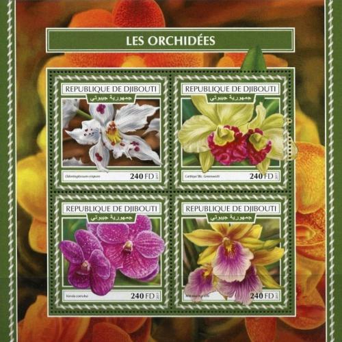 Poštovní známky Džibutsko 2017 Orchideje Mi# 1962-65 Kat 10€