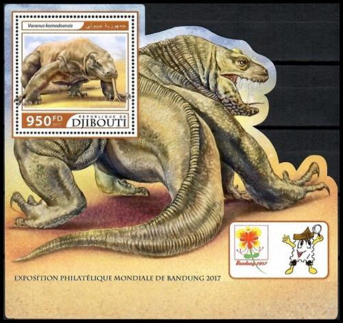 Poštovní známka Džibutsko 2017 Varani Mi# Block 763