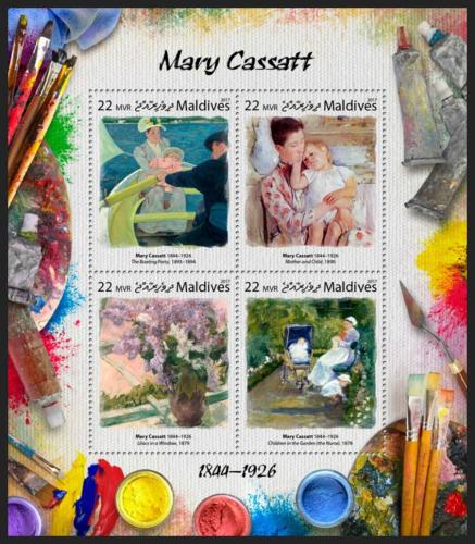 Poštovní známky Maledivy 2017 Umìní, Mary Cassatt Mi# 6988-91 Kat 11€
