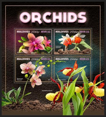 Poštovní známky Maledivy 2017 Orchideje Mi# 7208-11 Kat 11€