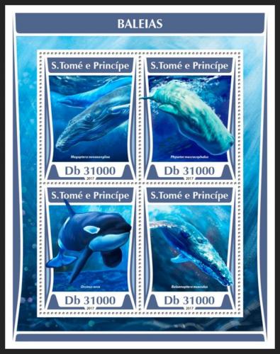 Poštovní známky Svatý Tomáš 2017 Velryby Mi# 7249-52 Kat 12€