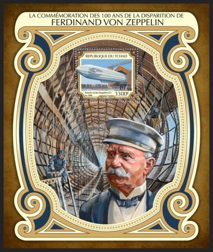 Poštovní známka Èad 2017 Ferdinand von Zeppelin Mi# Block 702 Kat 13€