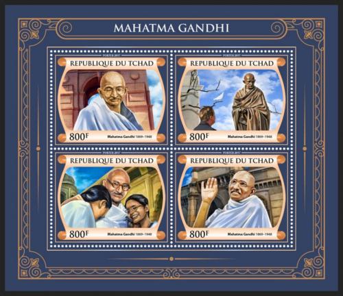 Poštovní známky Èad 2017 Mahátma Gándhí Mi# 3316-19 Kat 13€