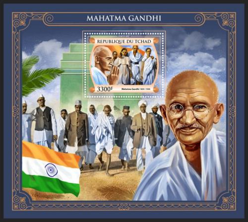 Poštovní známka Èad 2017 Mahátma Gándhí Mi# Block 764 Kat 13€