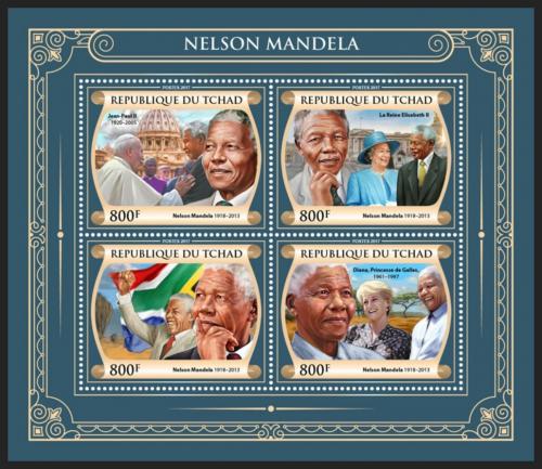 Poštovní známky Èad 2017 Nelson Mandela Mi# 3321-24 Kat 13€