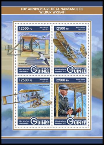 Poštovní známky Guinea 2017 Wilbur Wright Mi# 12331-34 Kat 20€