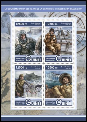 Potovn znmky Guinea 2017 Ernest Shackleton Mi# 12346-49 Kat 20