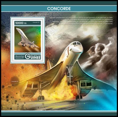 Potovn znmka Guinea 2017 Concorde Mi# Block 2770 Kat 20 - zvtit obrzek