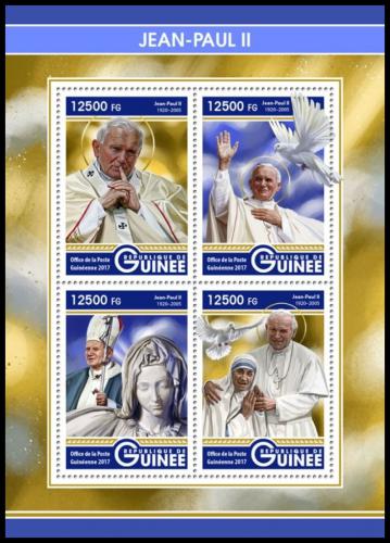 Potovn znmky Guinea 2017 Pape Jan Pavel II. Mi# 12391-94 Kat 20