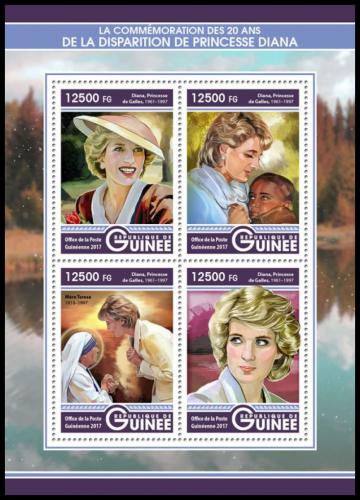 Poštovní známky Guinea 2017 Princezna Diana Mi# 12396-99 Kat 20€