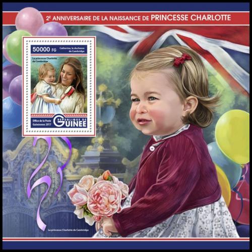 Poštovní známka Guinea 2017 Princezna Charlotte Mi# Block 2776 Kat 20€